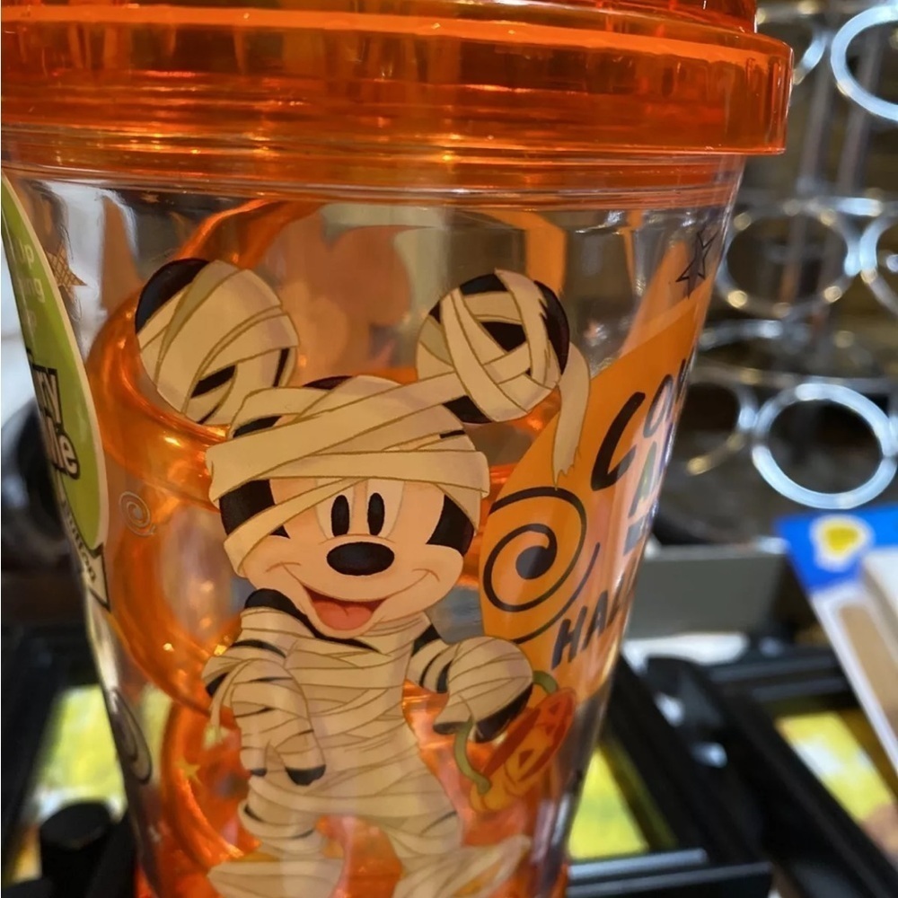 3 Disney Mickey & Minnie Jack Skellington Light Up Flashing Dome Top Cup & Straw - Picture 4 of 6